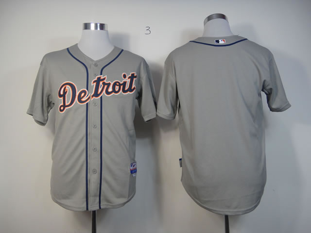Men Detroit Tigers Blank Grey MLB Jerseys